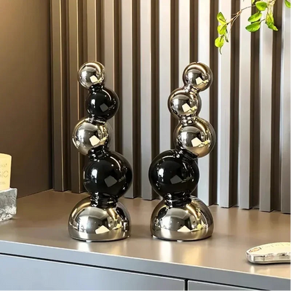 Geometric Ceramic Sphere Sculpture – 2 Models – view 2