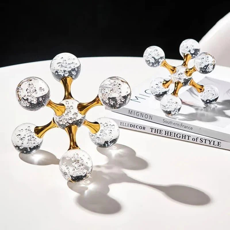 Geometric molecular crystal-style ornament – view 2