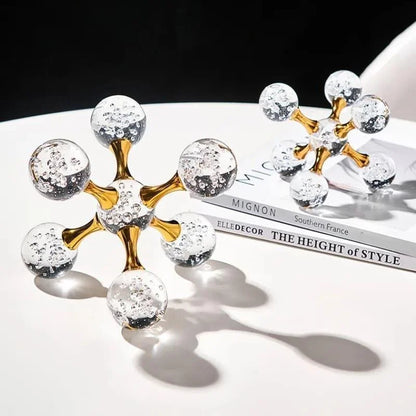 Geometric molecular crystal-style ornament – view 2