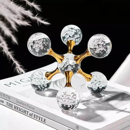 Geometric molecular crystal-style ornament – view 3