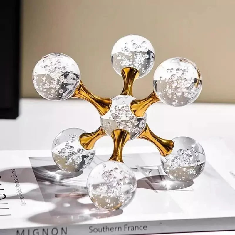 Geometric molecular crystal-style ornament – view 5
