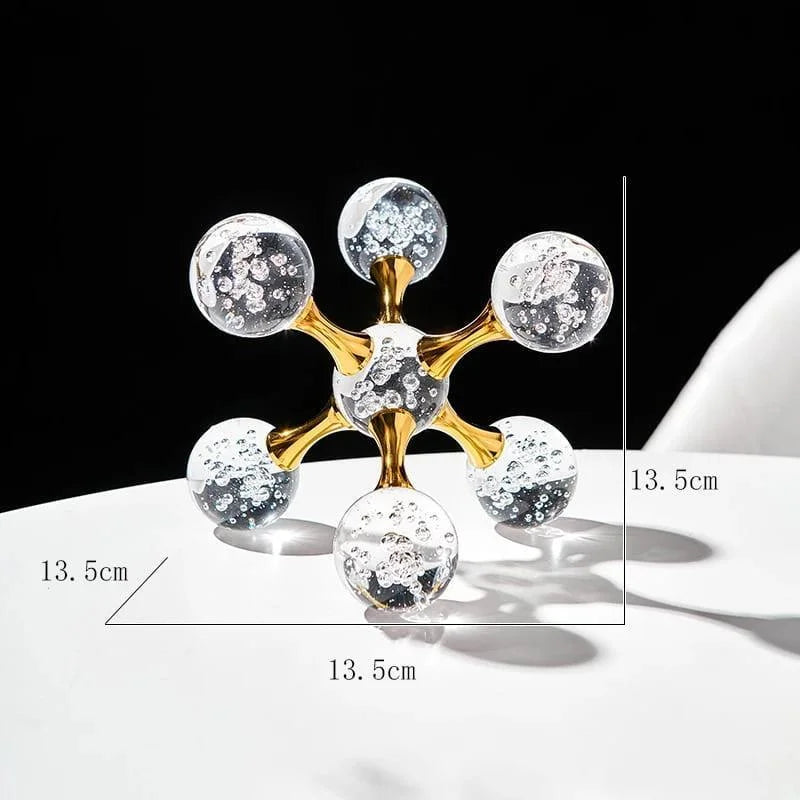 Geometric molecular crystal-style ornament – view 8