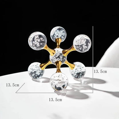 Geometric molecular crystal-style ornament – view 8