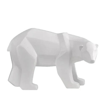 Geometric Polar Bear Resin Sculpture – view 6