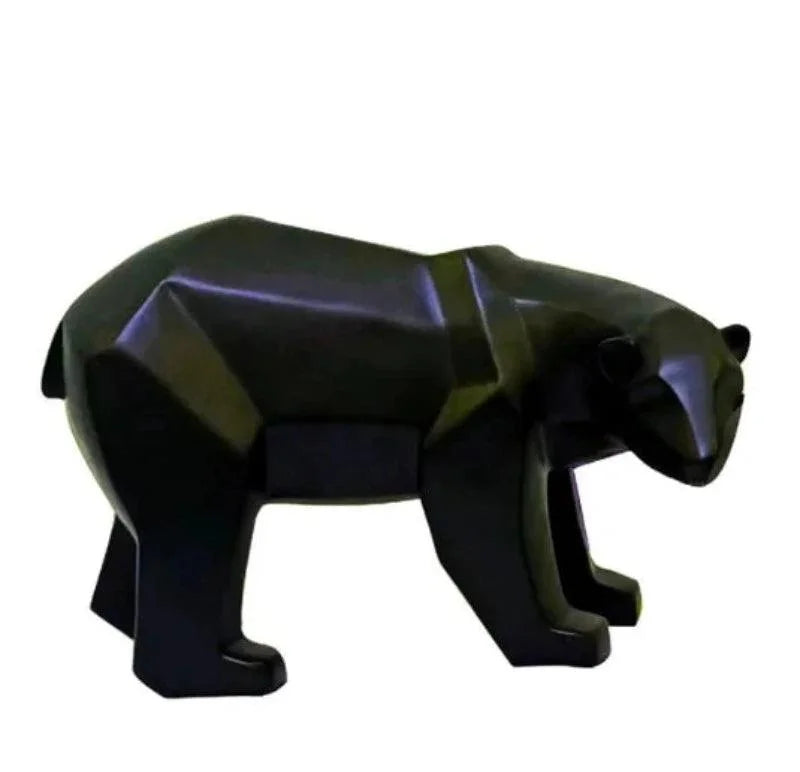 Geometric Polar Bear Resin Sculpture – view 7