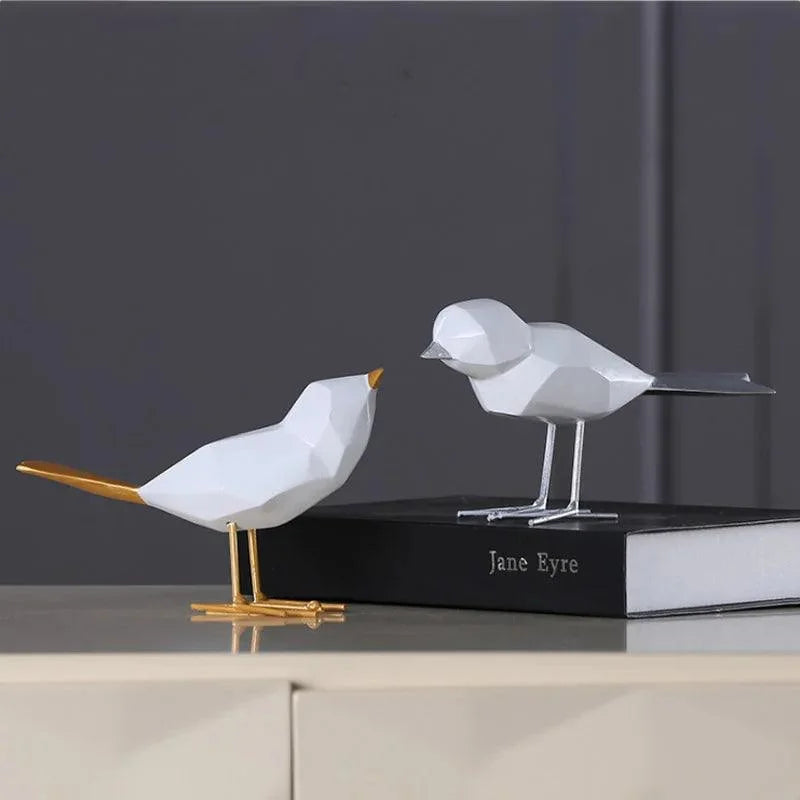 Geometric Resin Bird Sculpture