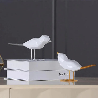 Geometric Resin Bird Sculpture – view 2