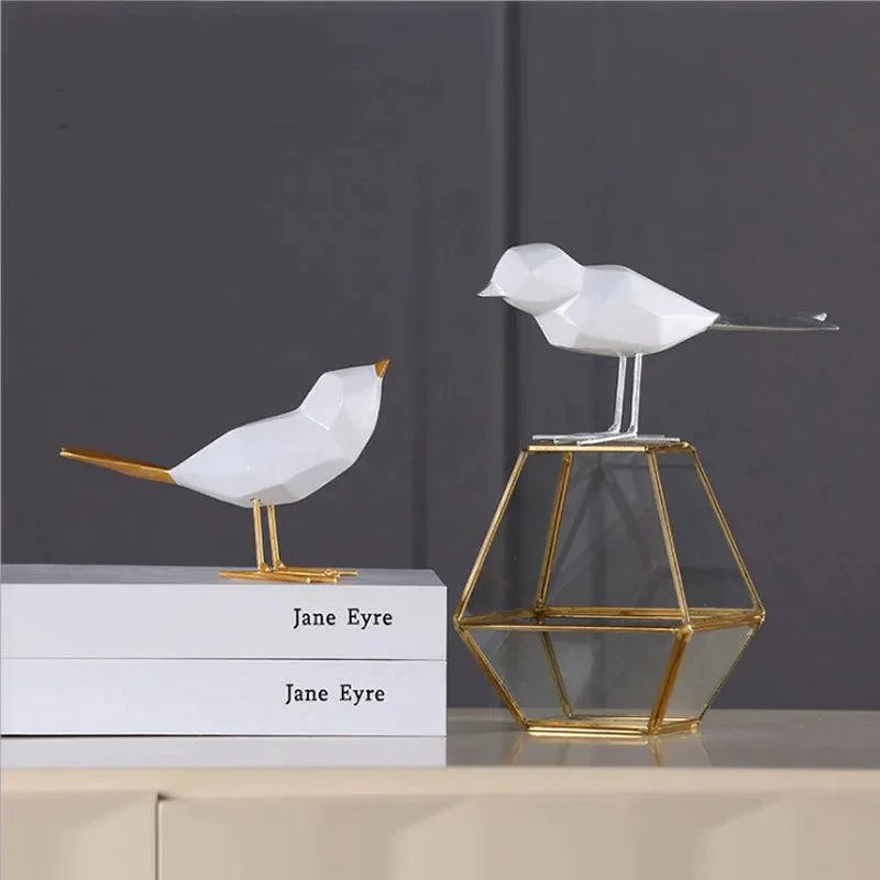 Geometric Resin Bird Sculpture – view 3