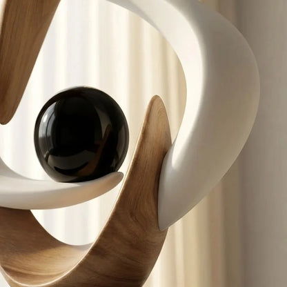 26cm Matte Geometric Resin Ring Sculpture – view 2