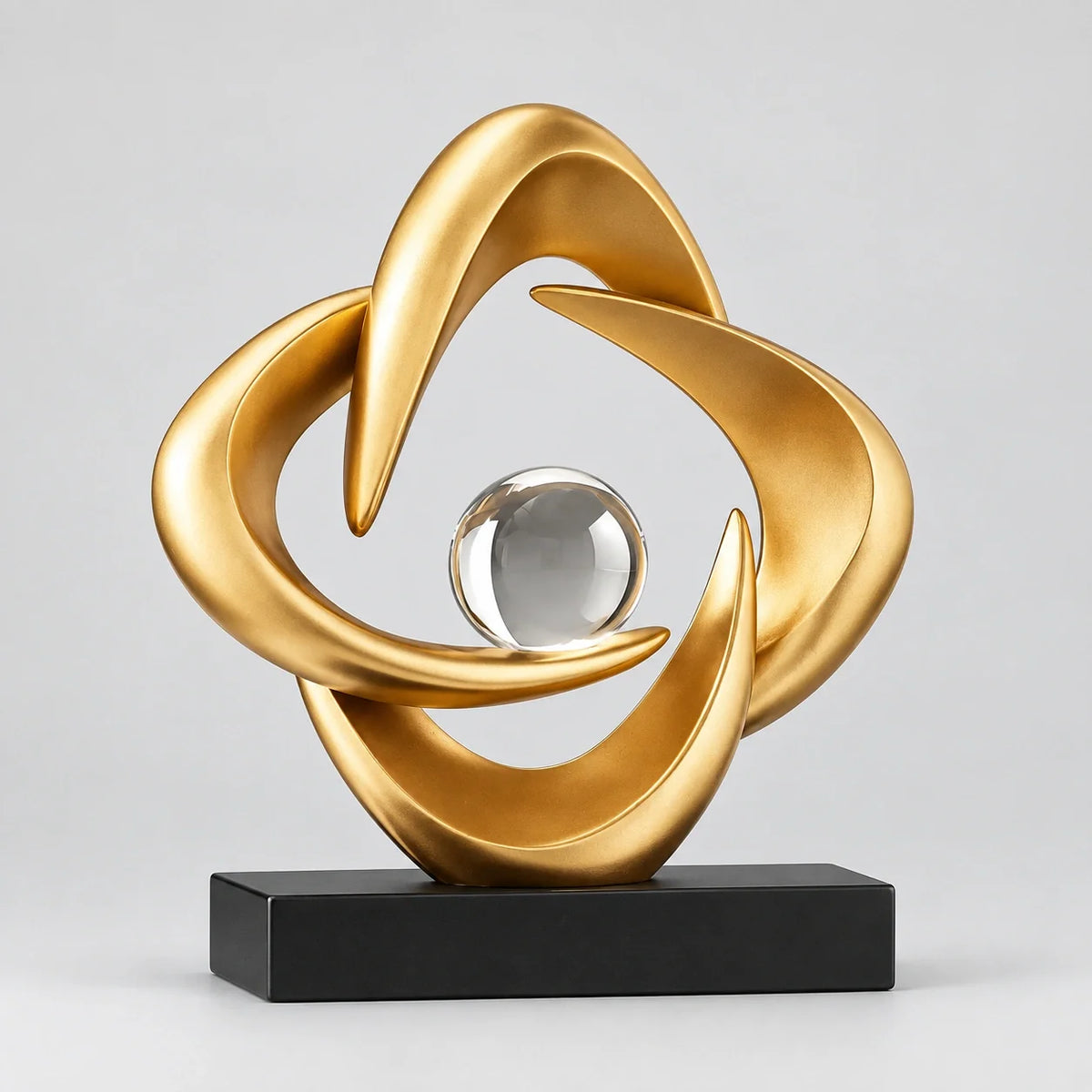26cm Matte Geometric Resin Ring Sculpture – view 6