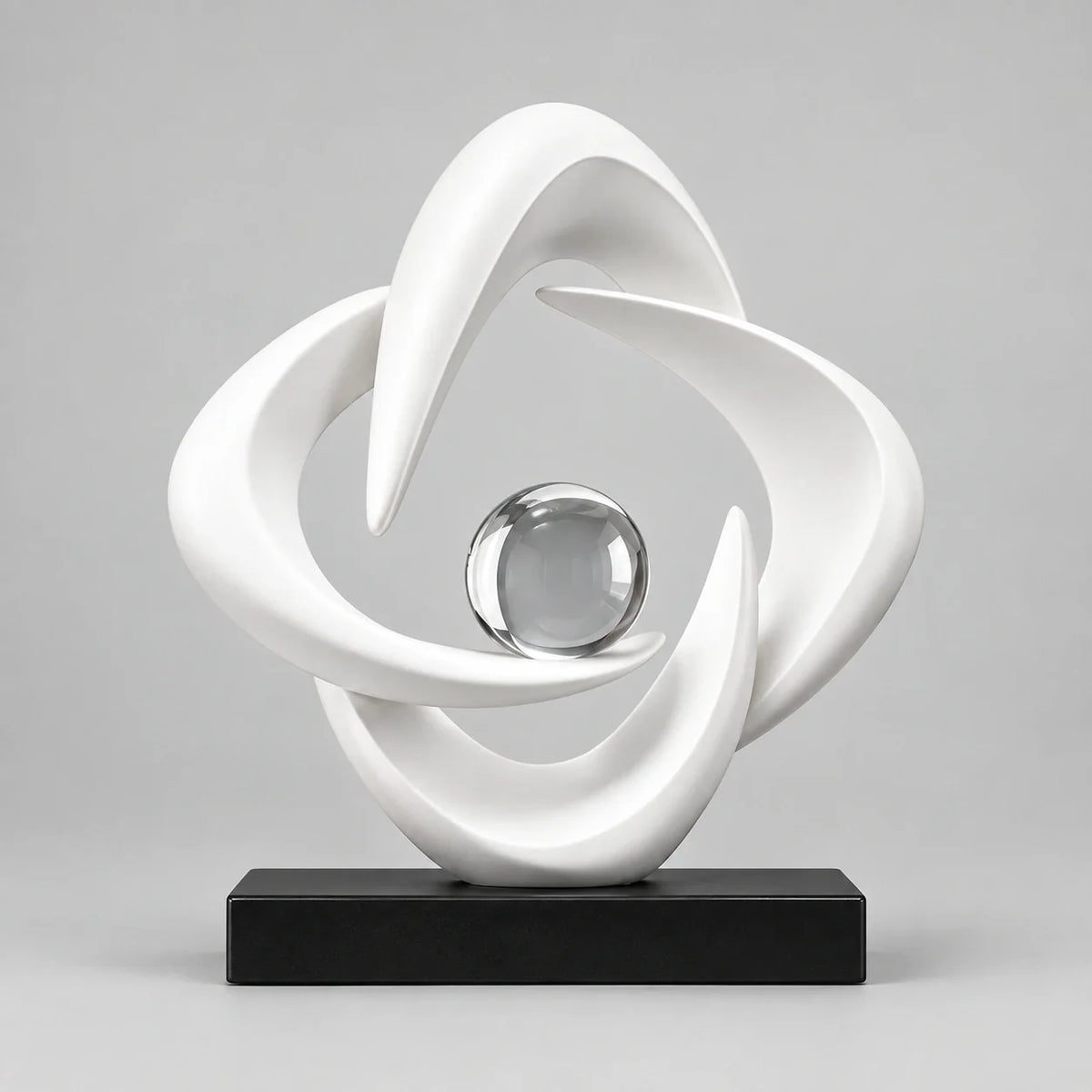 26cm Matte Geometric Resin Ring Sculpture – view 7