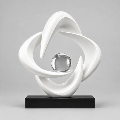 26cm Matte Geometric Resin Ring Sculpture – view 7