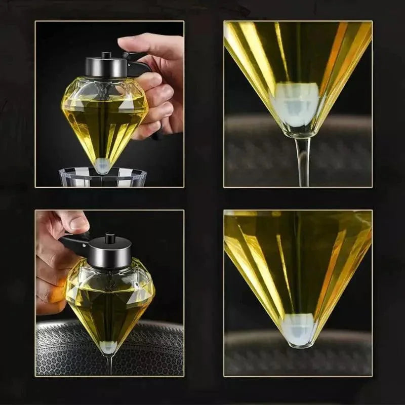 Glass honey dispenser with stainless steel base – view 9