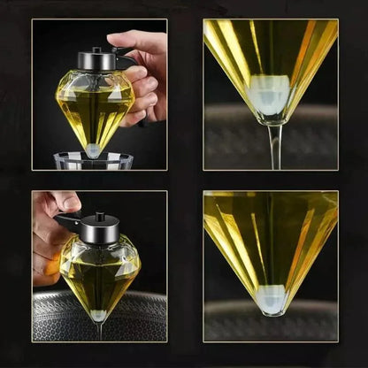 Glass honey dispenser with stainless steel base – view 9