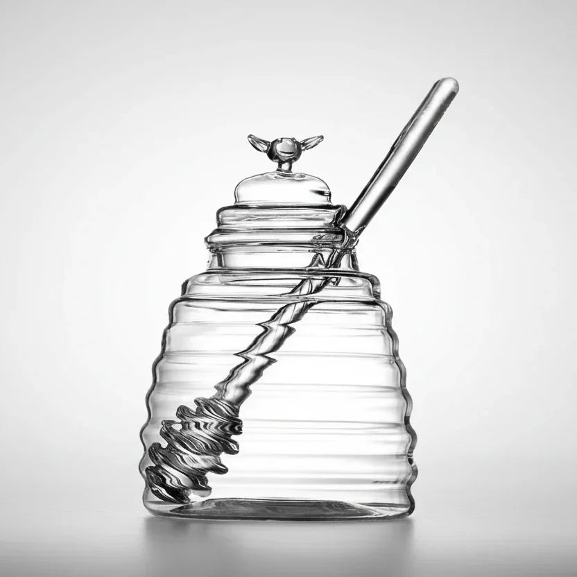 500ml Glass Honey Jar with Bamboo Lid & Spoon Slot – view 7
