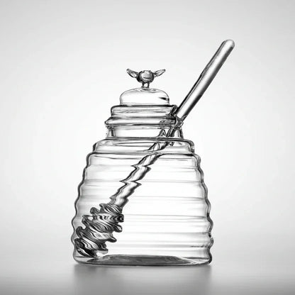 500ml Glass Honey Jar with Bamboo Lid & Spoon Slot – view 7
