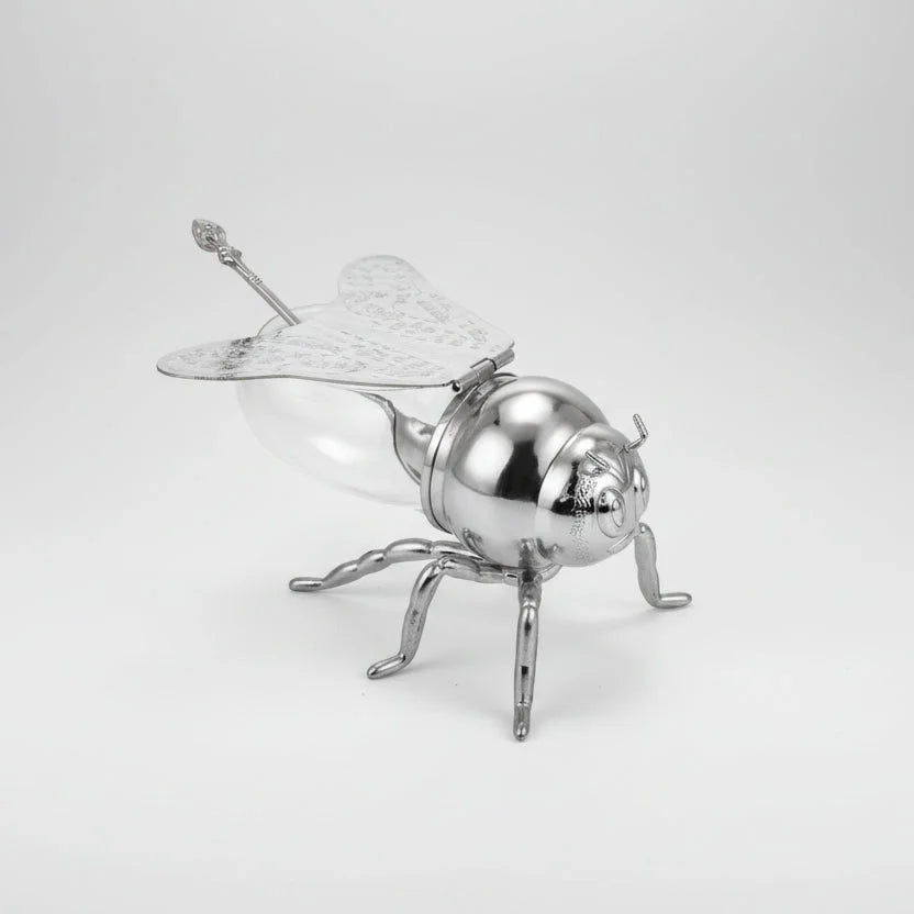 Glass Honey Jar with Bee Lid & Spoon – view 7