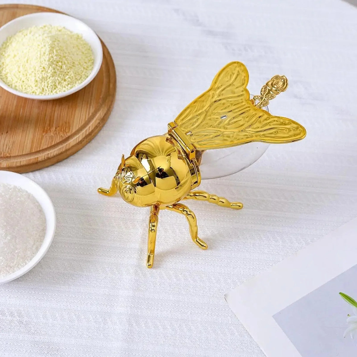 Glass Honey Jar with Bee Lid & Spoon – view 12