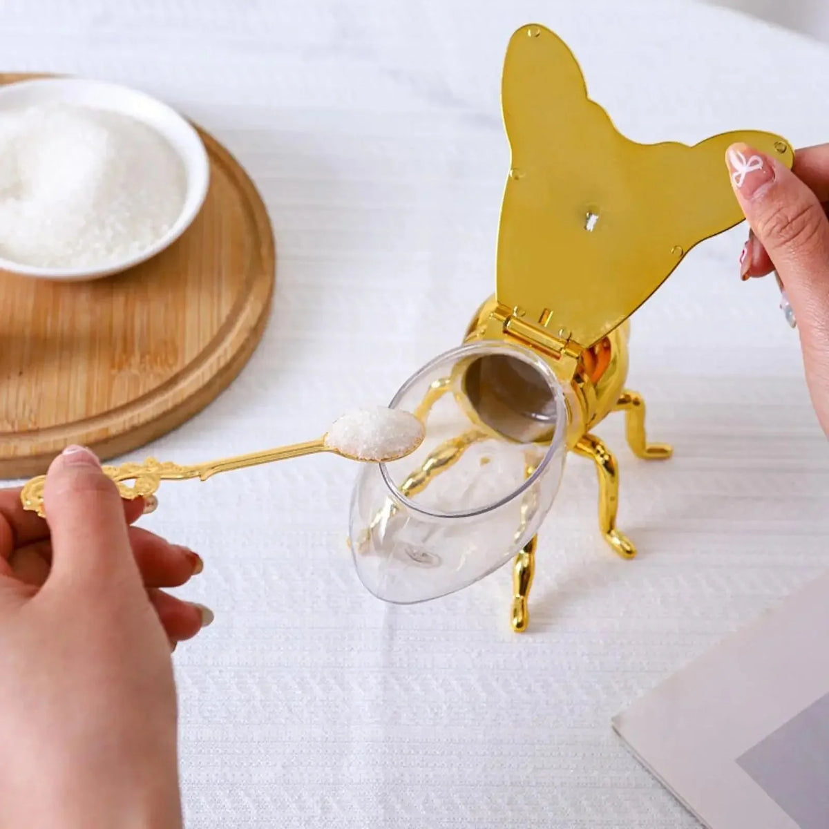 Glass Honey Jar with Bee Lid & Spoon – view 13