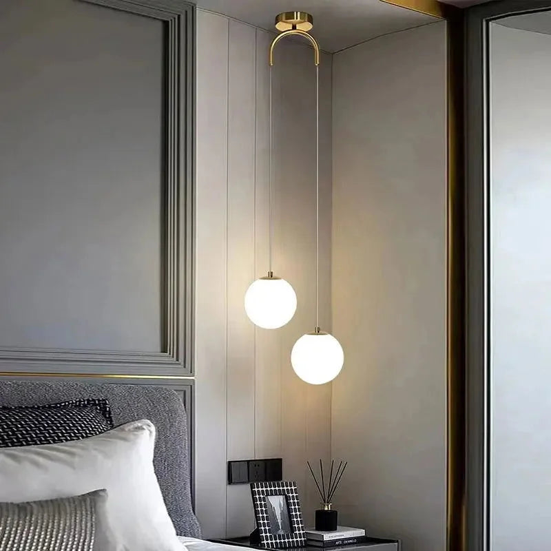 Glass LED Pendant Light – 1 or 2 Lights – view 2