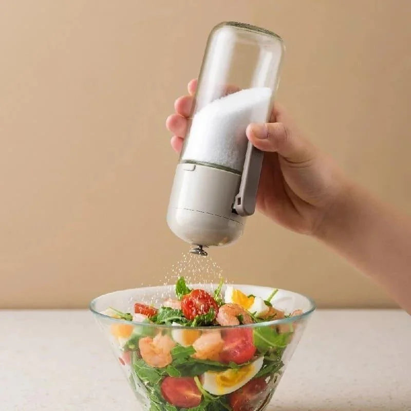 Glass salt and seasoning dispenser with integrated measure – view 12