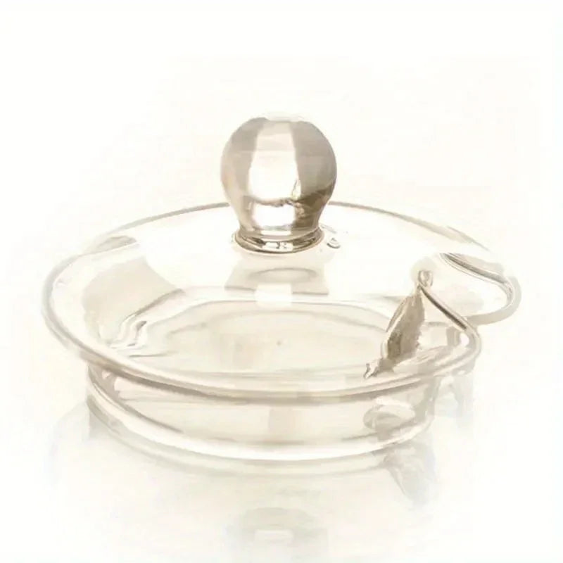 350ml Clear Glass Sugar Bowl with Lid & Spoon – view 3