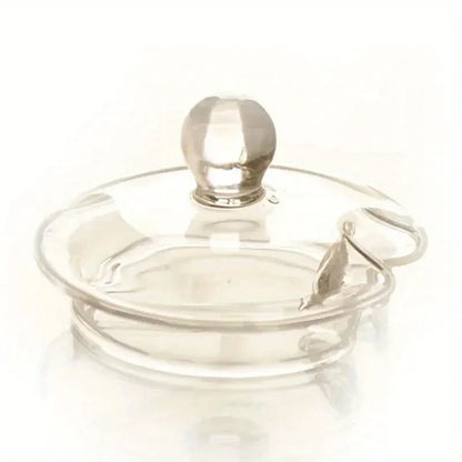 350ml Clear Glass Sugar Bowl with Lid & Spoon – view 3
