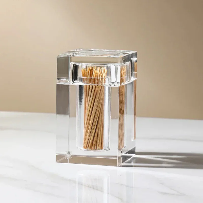 Barrel-Shaped Glass Toothpick Holder – Gold or Clear – view 10