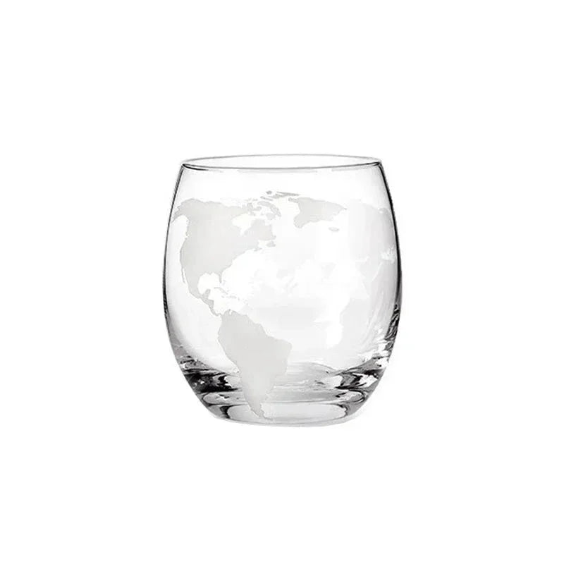 Globe Glass Decanter Set with 2 Glasses & Wood Stand – view 8