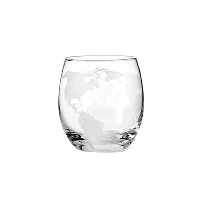 Globe Glass Decanter Set with 2 Glasses & Wood Stand – view 8