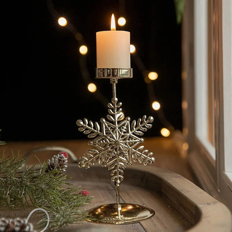Gold Christmas Candle Holder Collection – 1, 2 or 3 Pieces – view 4