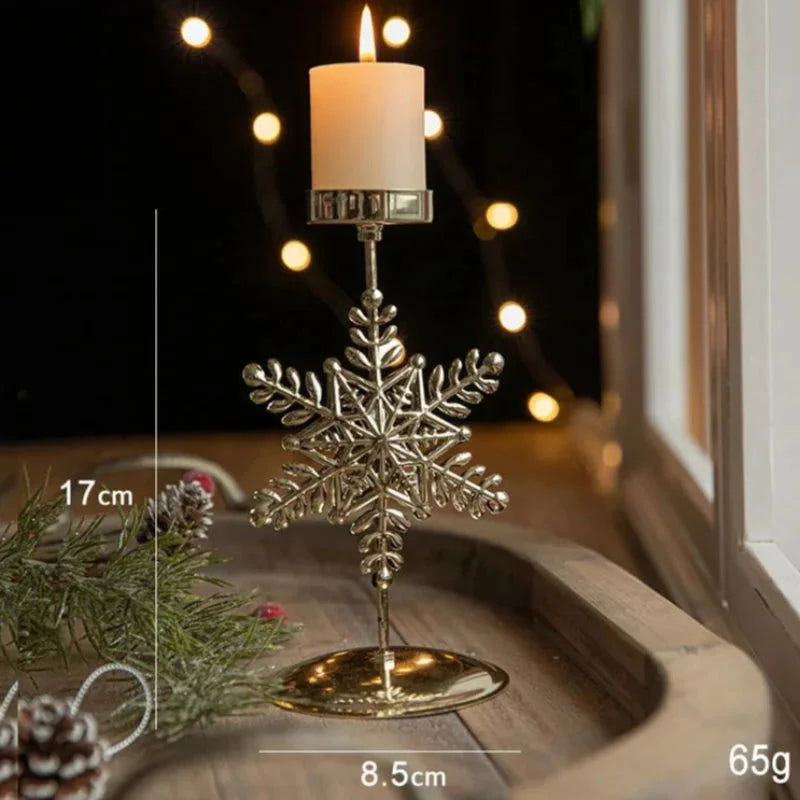 Gold Christmas Candle Holder Collection – 1, 2 or 3 Pieces – view 6