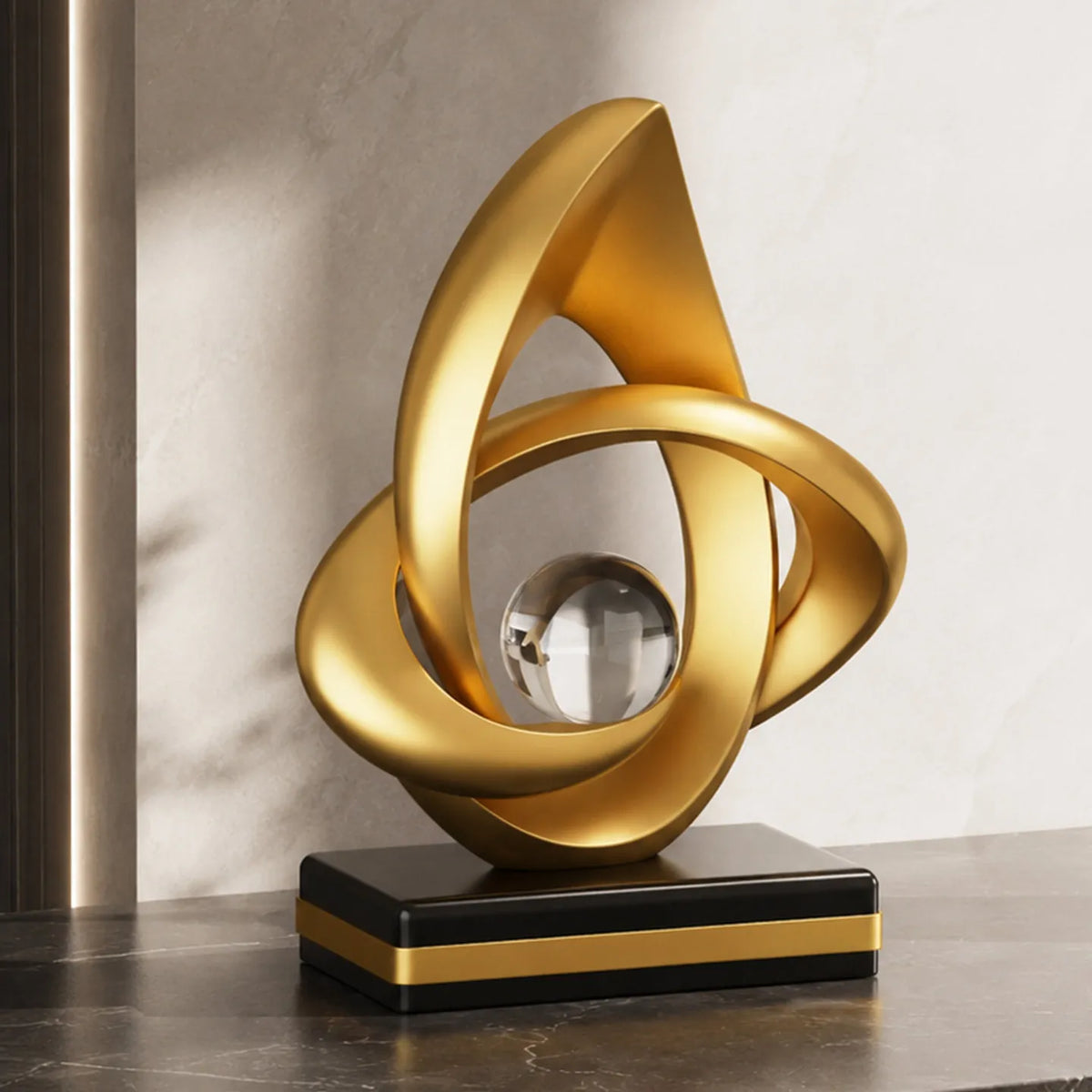 24cm Gold Resin Luck & Prosperity Figurine – view 5