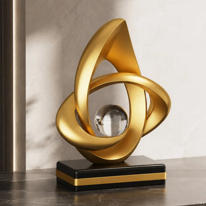 24cm Gold Resin Luck & Prosperity Figurine – view 5