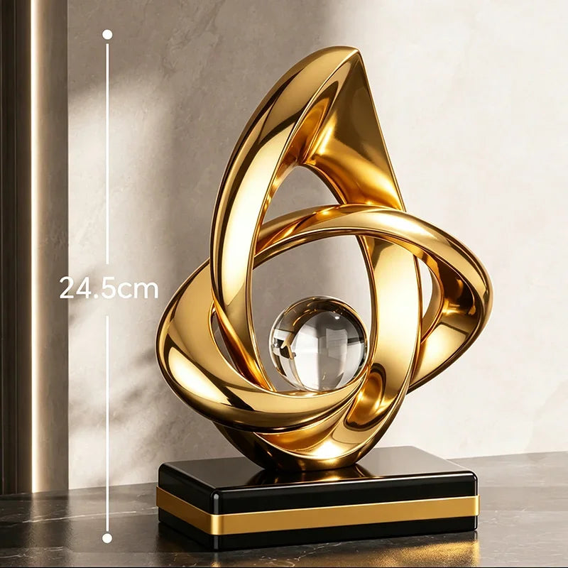 24cm Gold Resin Luck & Prosperity Figurine – view 6