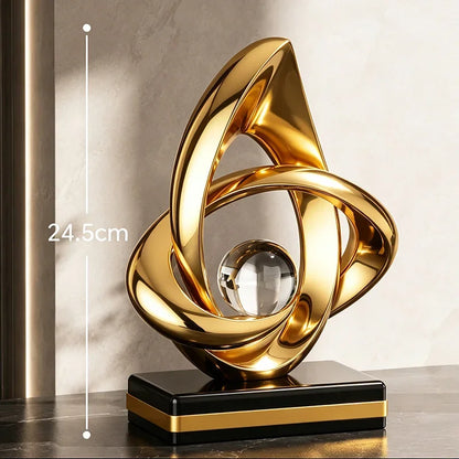 24cm Gold Resin Luck & Prosperity Figurine – view 6