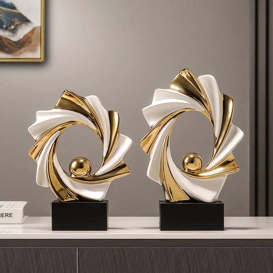 Gold Modern Ceramic Figurine – Design A or B