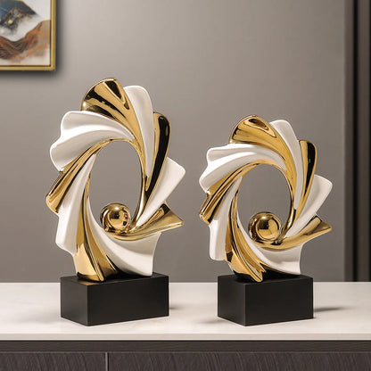 Gold Modern Ceramic Figurine – Design A or B – view 4