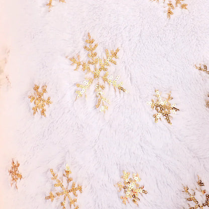 Gold Sequin Embroidered Christmas Plush Cushion Cover – view 9