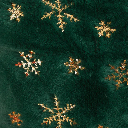 Gold Sequin Embroidered Christmas Plush Cushion Cover – view 11