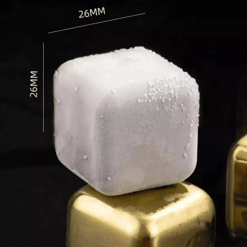 Gold stainless steel reusable ice cubes – view 15