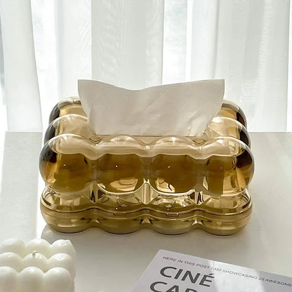 Gold Tissue Box Cover with Non-Slip Base – view 5