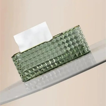 Gold-Trim Tissue Box with Internal Spring – view 4