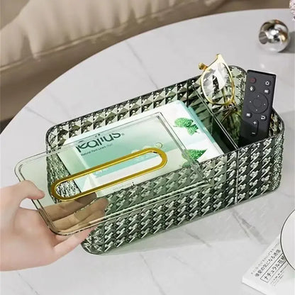Gold-Trim Tissue Box with Internal Spring – view 5