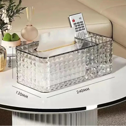 Gold-Trim Tissue Box with Internal Spring – view 6