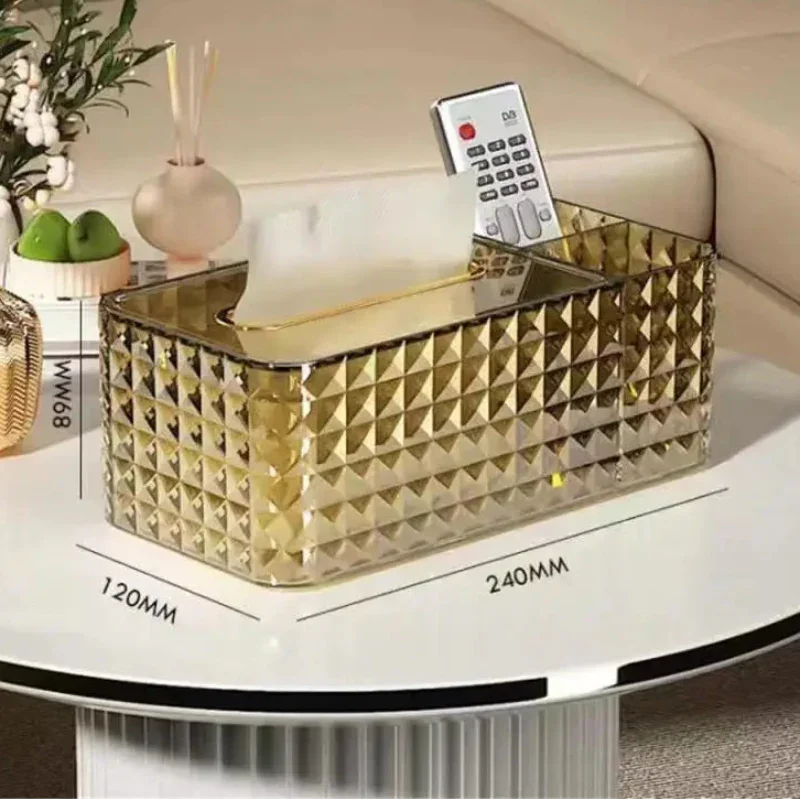 Gold-Trim Tissue Box with Internal Spring – view 7