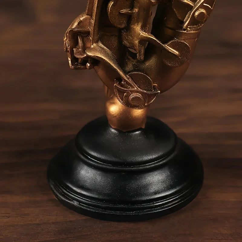 Gold Violin & Saxophone Resin Sculpture – view 5