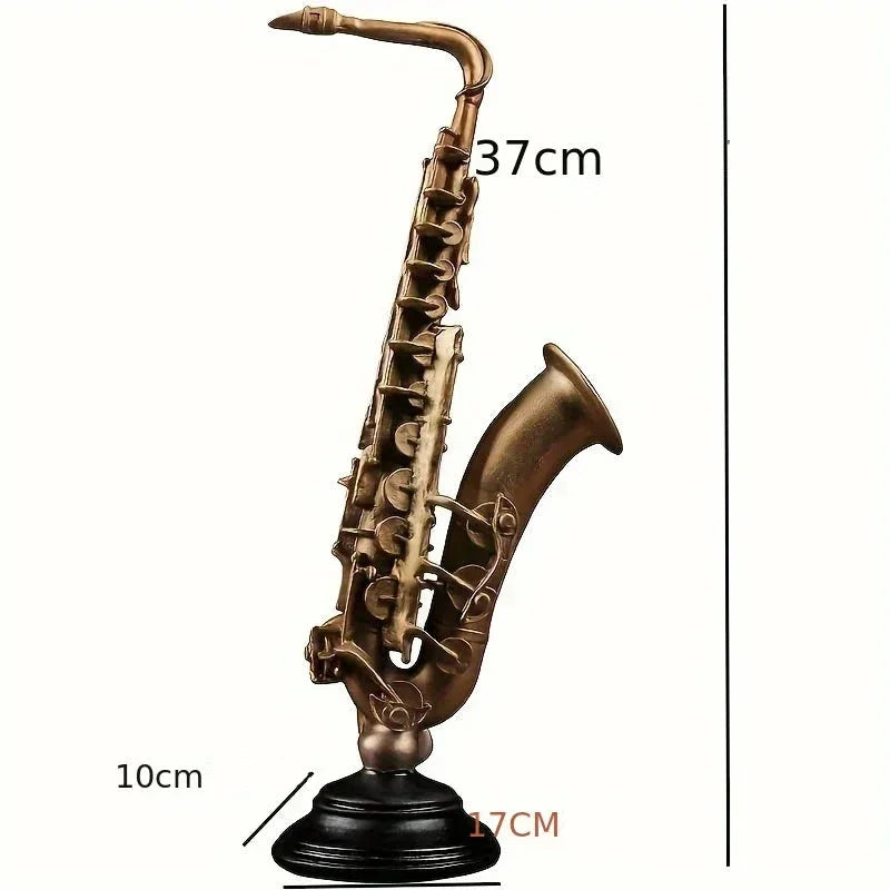 Gold Violin & Saxophone Resin Sculpture – view 6