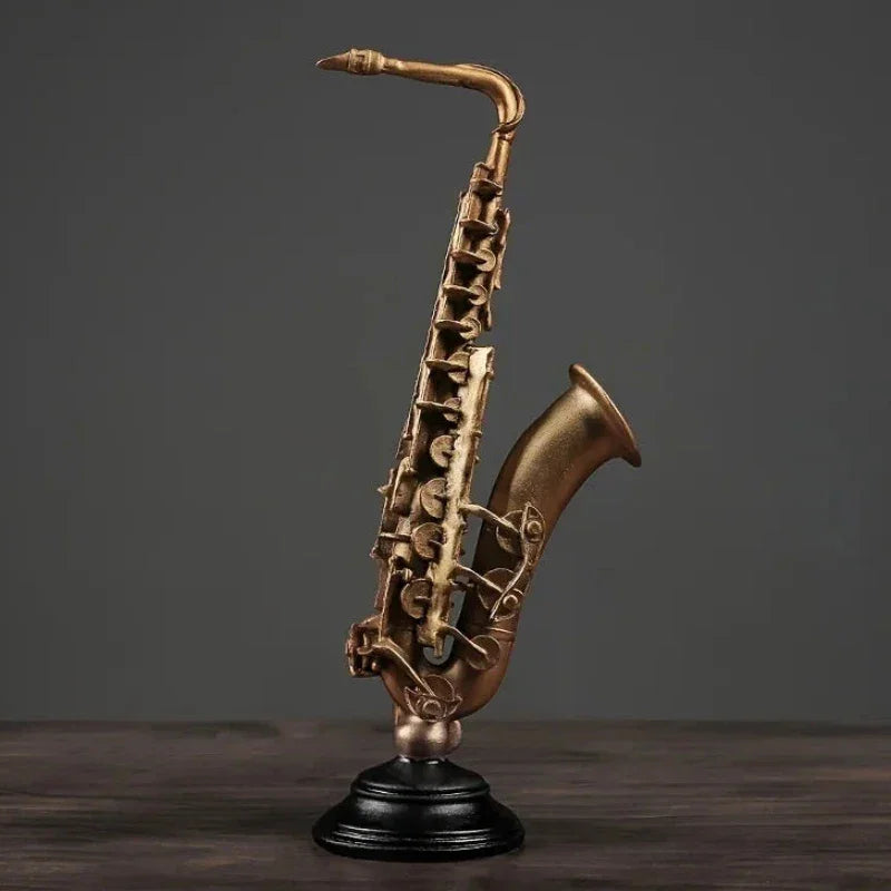 Gold Violin & Saxophone Resin Sculpture – view 8