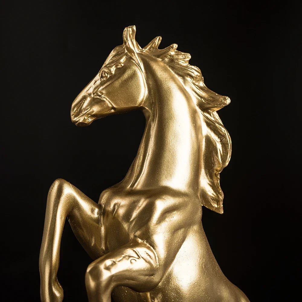 Gold War Horse Resin Wine Bottle Holder – view 2